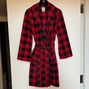 Wondershop Kids Red and Black Plaid Robe
